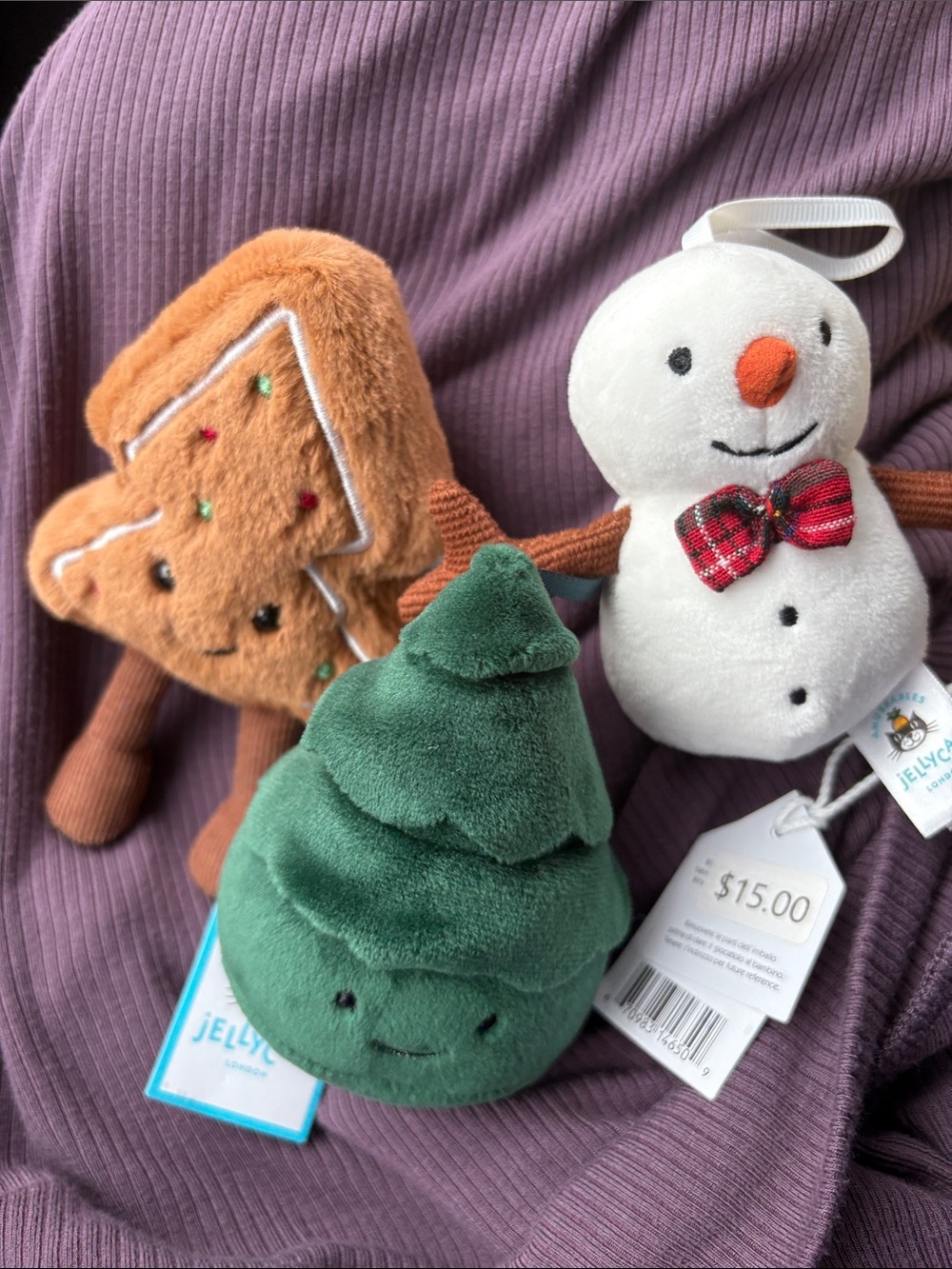 Jellycat retired holiday trio